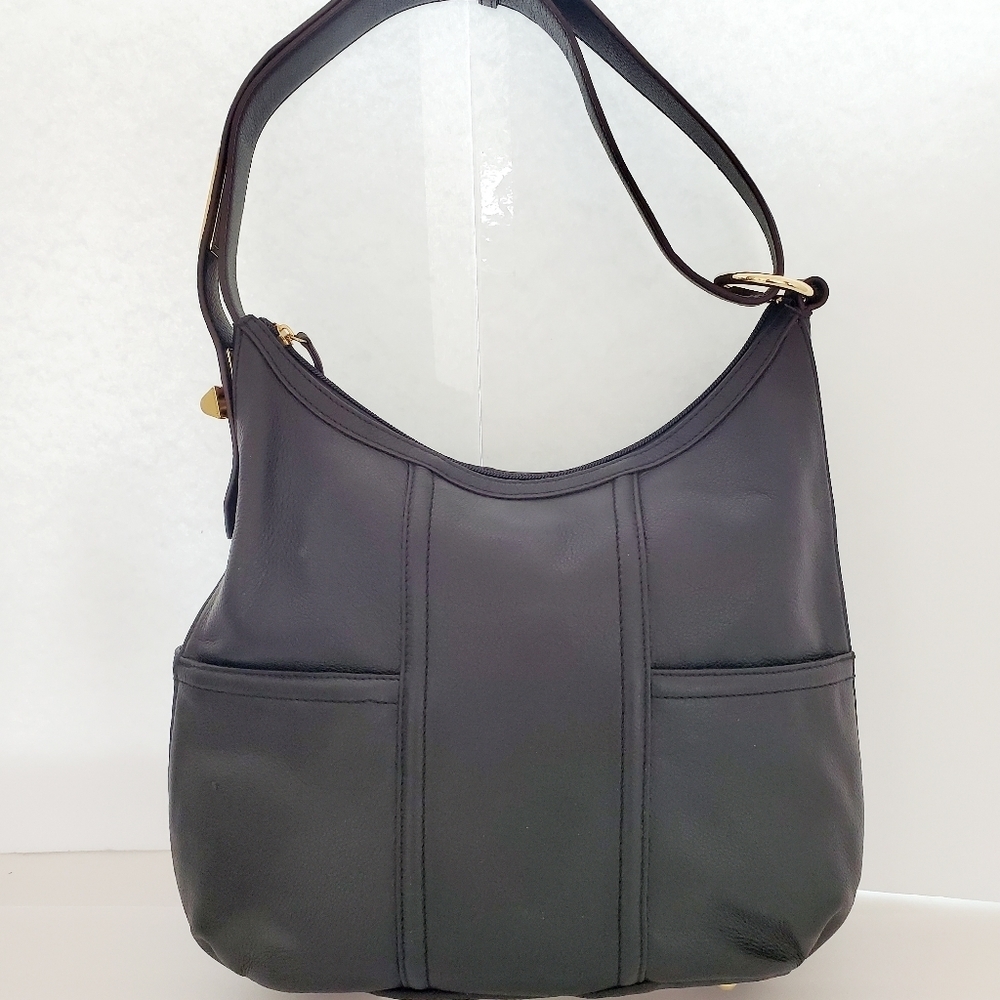 Tignanello Since 1989 Genuine Leather Black Shoulder Bag - Picture 2 of 15